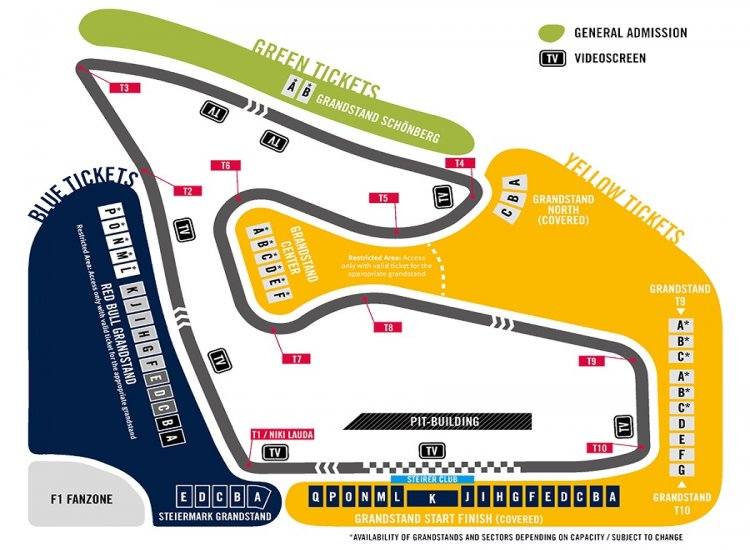 Tickets / Bilete Formula 1 Red Bull Ring Spielberg, Austria