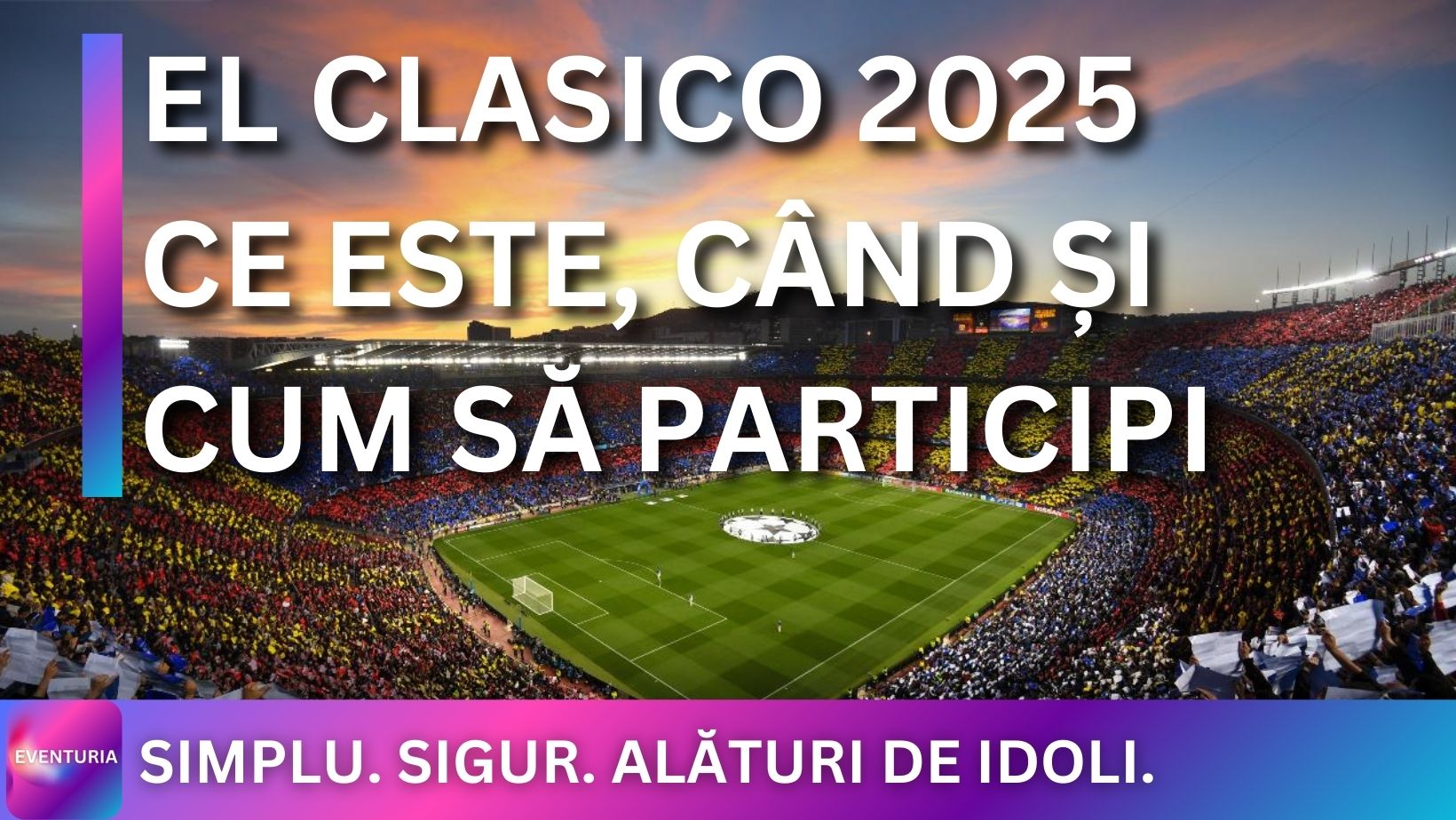 Meci de fotbal pe stadionul Camp Nou 